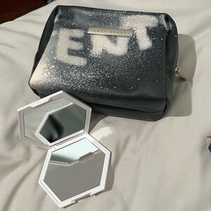 Fenty cosmetic pouch with compact mirror NWOT